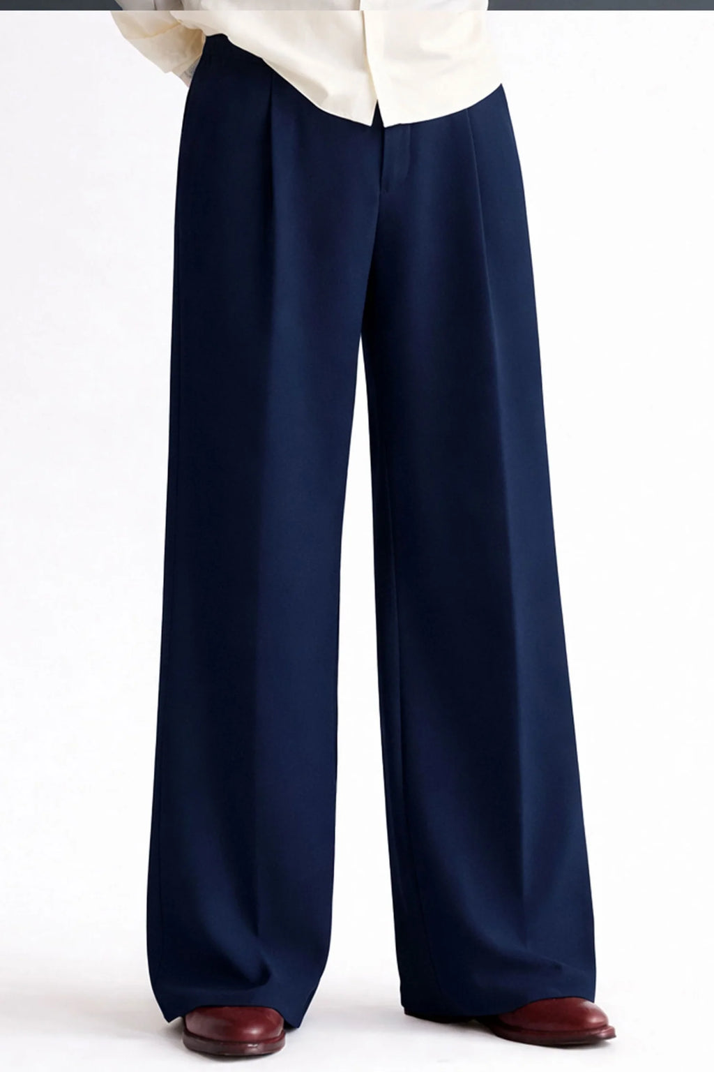 Wide Leg Pants- Navy Blue