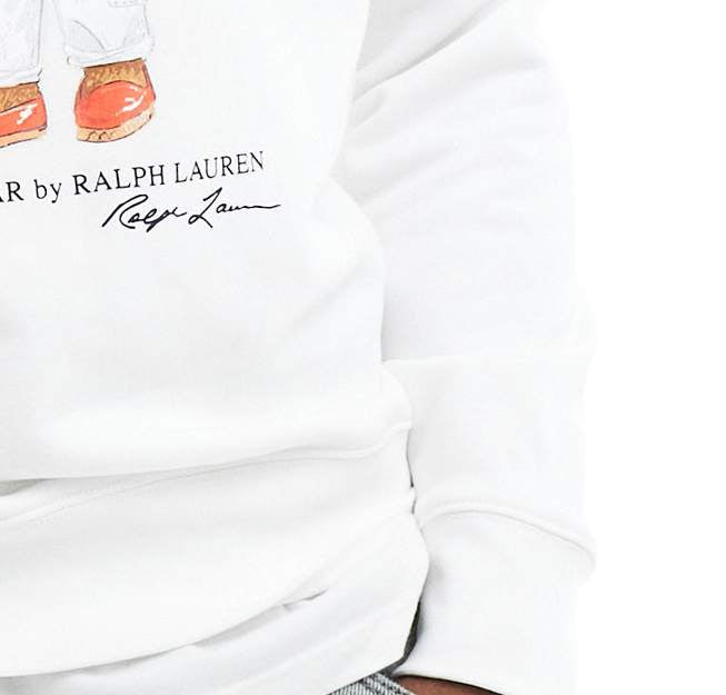 Rare Collection RL Fleece Sweatshirt (White Teddy Printed)