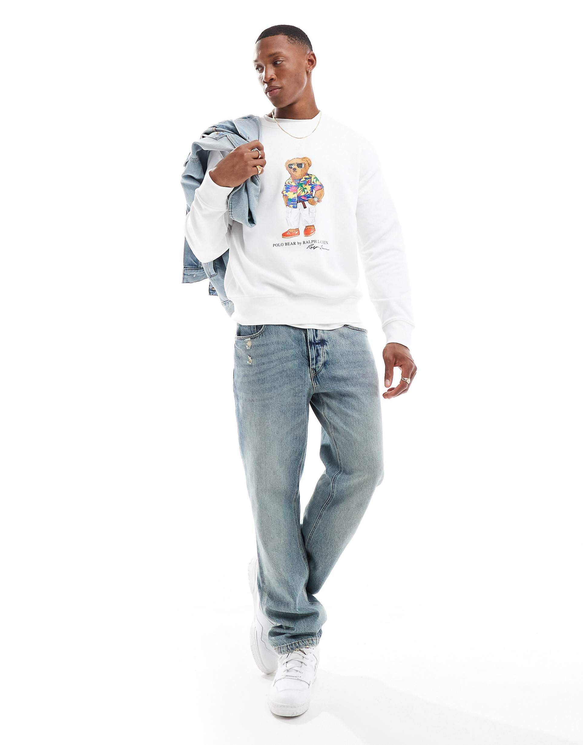 Rare Collection RL Fleece Sweatshirt (White Teddy Printed)