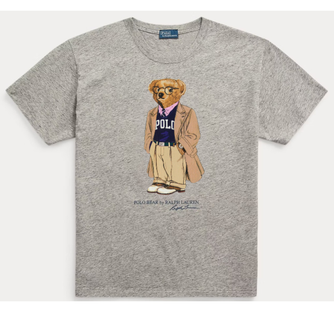 Women TEDDY BEAR T-SHIRT Grey (Brown Jacket)