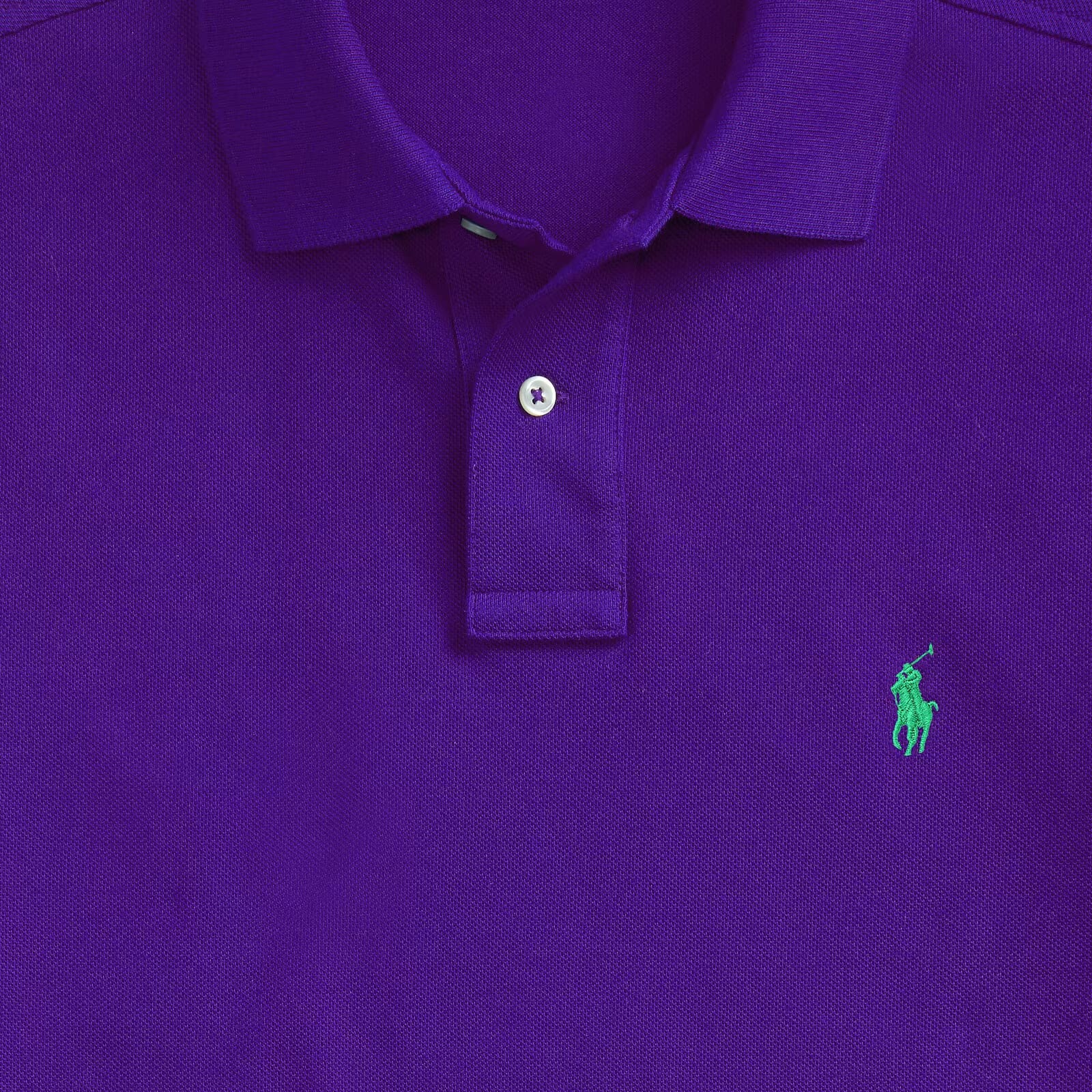 Purple Collar Tshirt (GREEN logo)