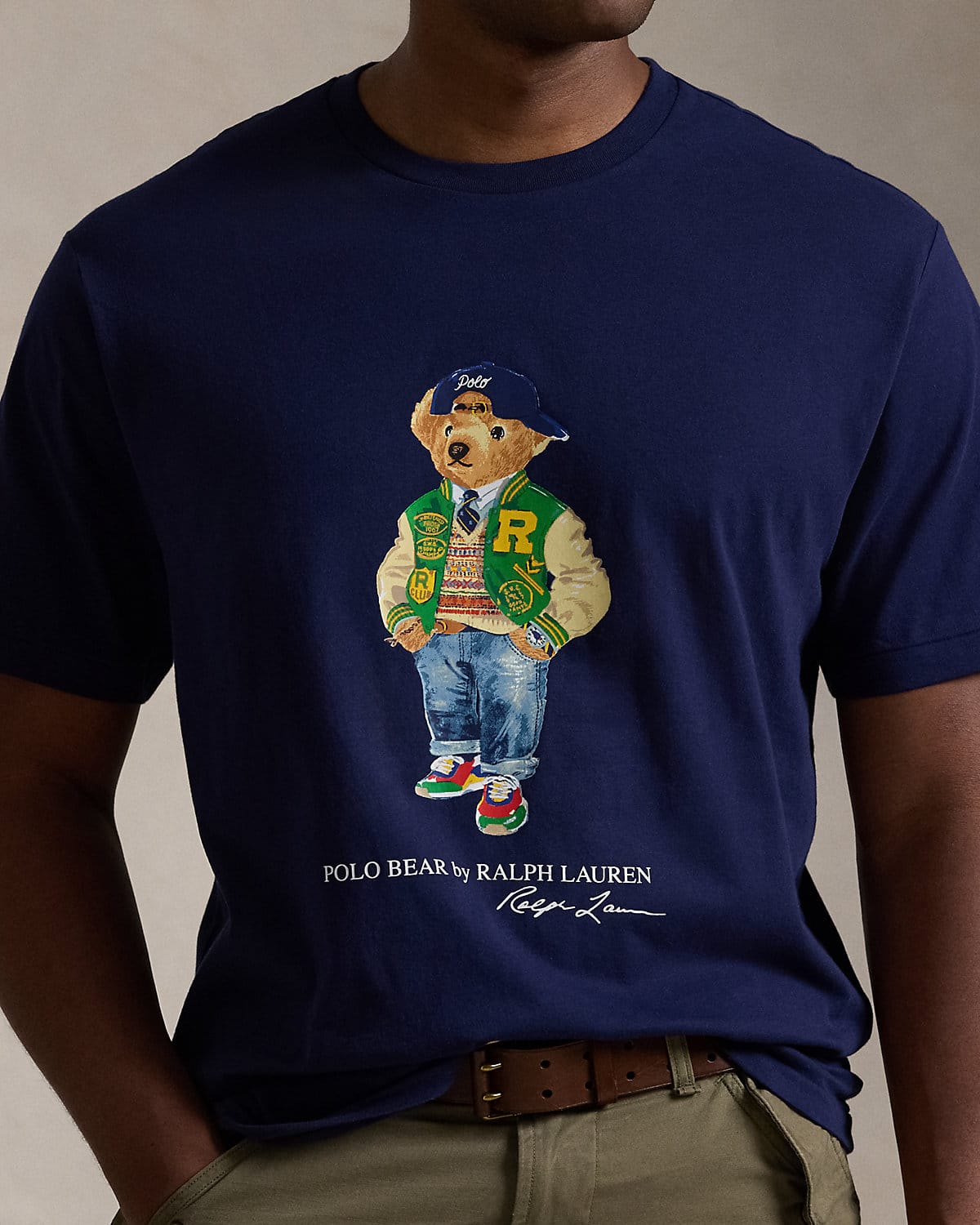 Teddy Tshirt Navy (green with blue cap)