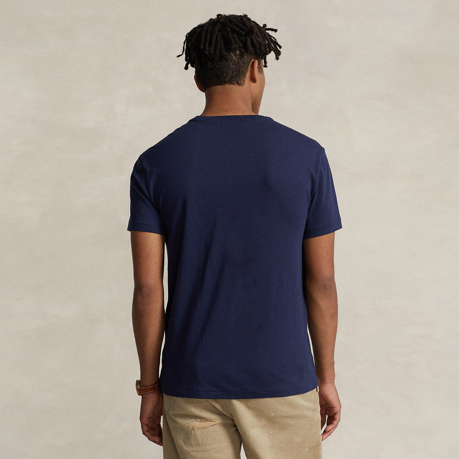 Teddy Tshirt Navy (Brown Jacket)