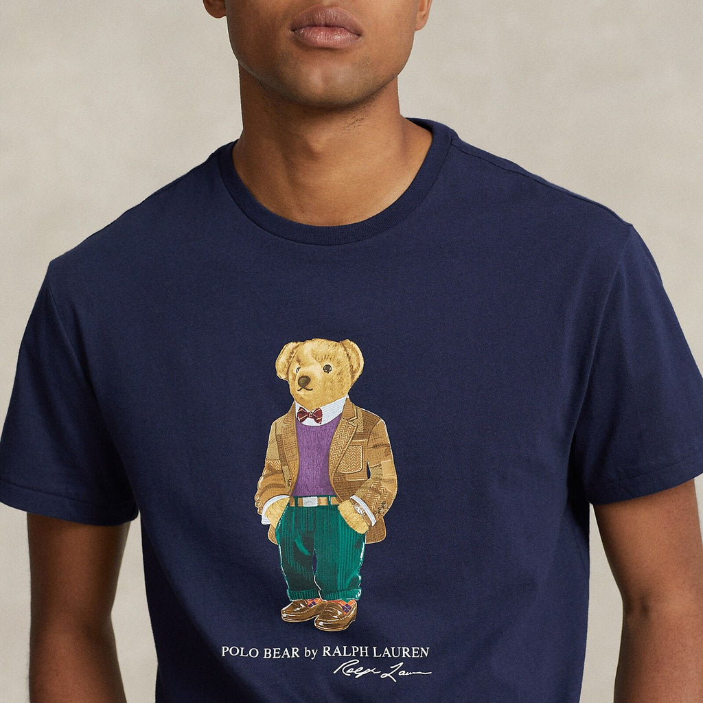 Teddy Tshirt Navy (Brown Jacket)