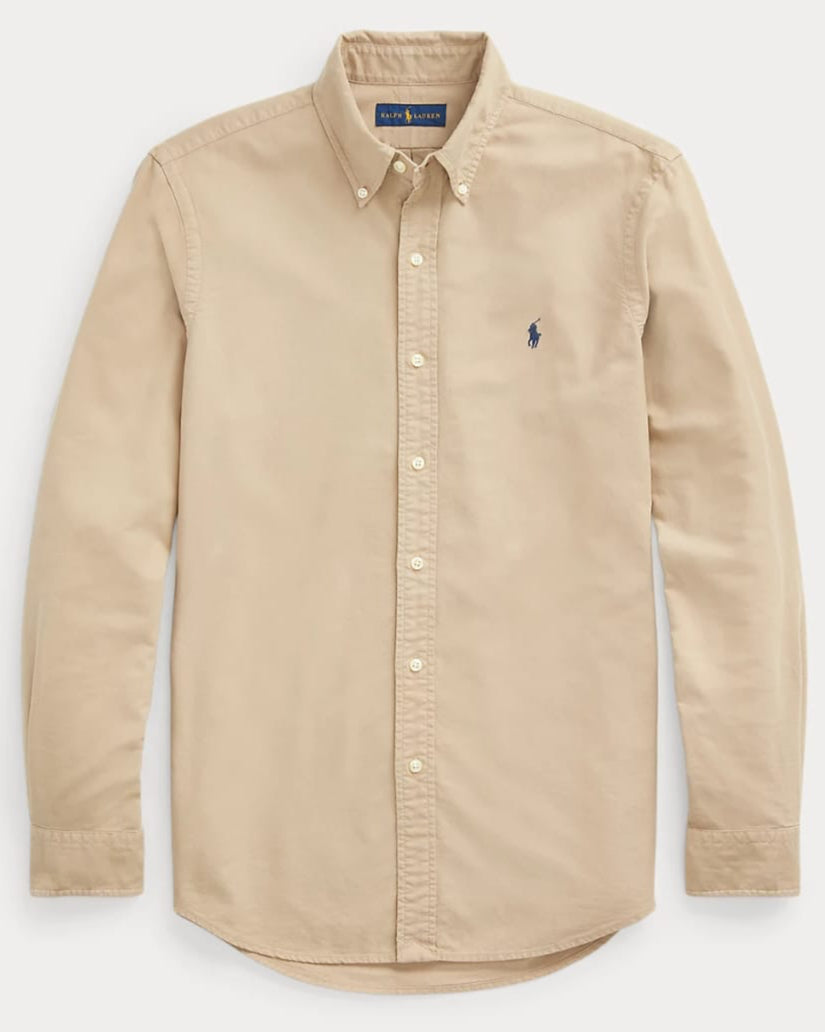 Tan Oxford Shirt (Multi Logo)
