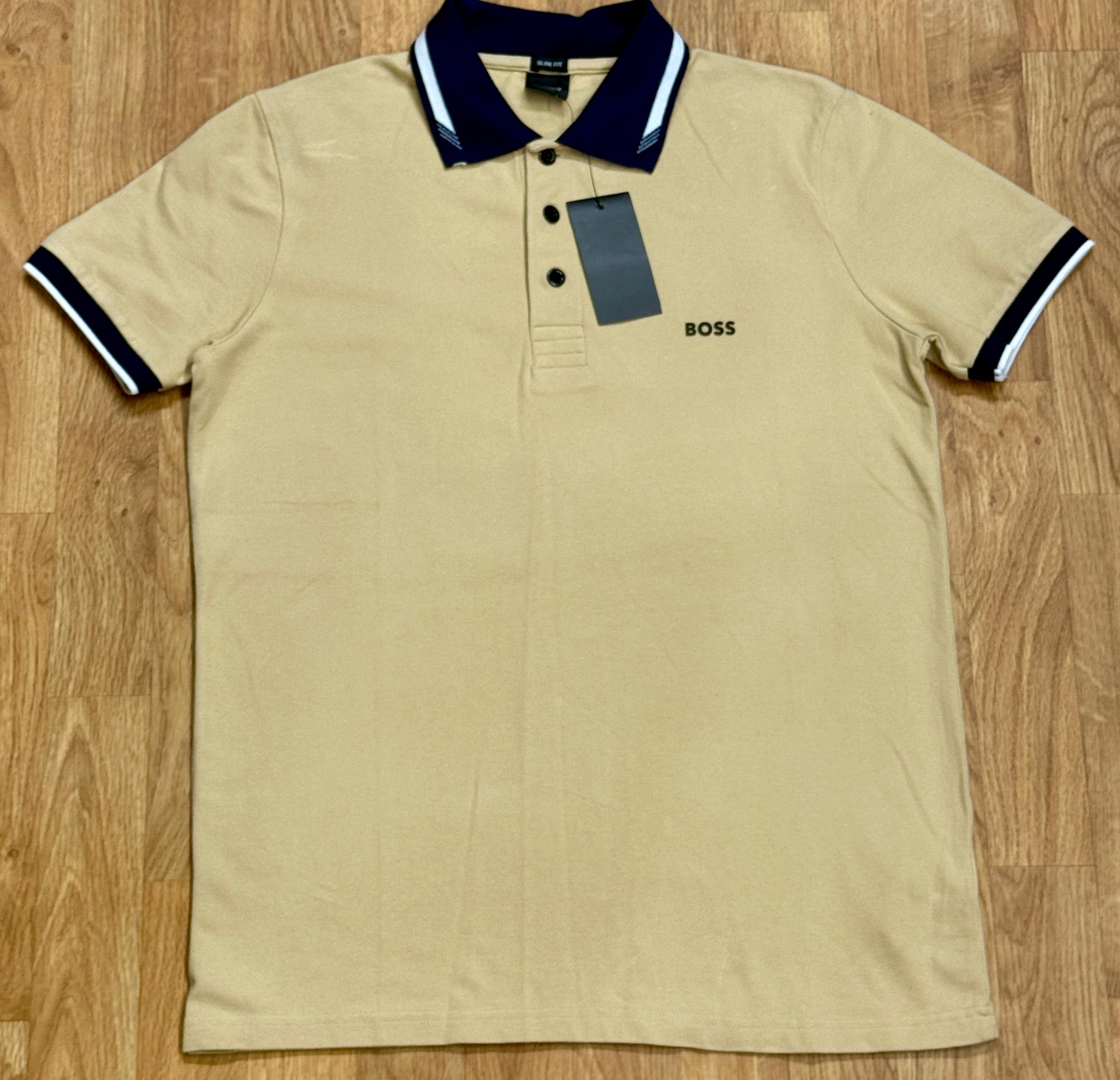 Boss  Cream Collar Tshirt
