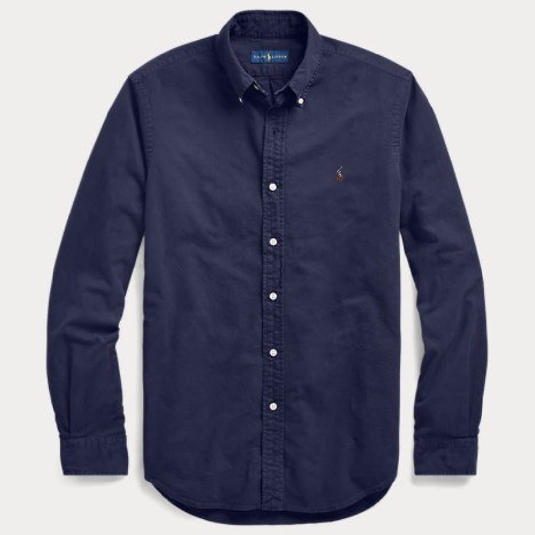Navy Oxford Shirt (Multi Logo)
