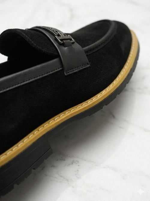 Men’s Black Suede Loafers