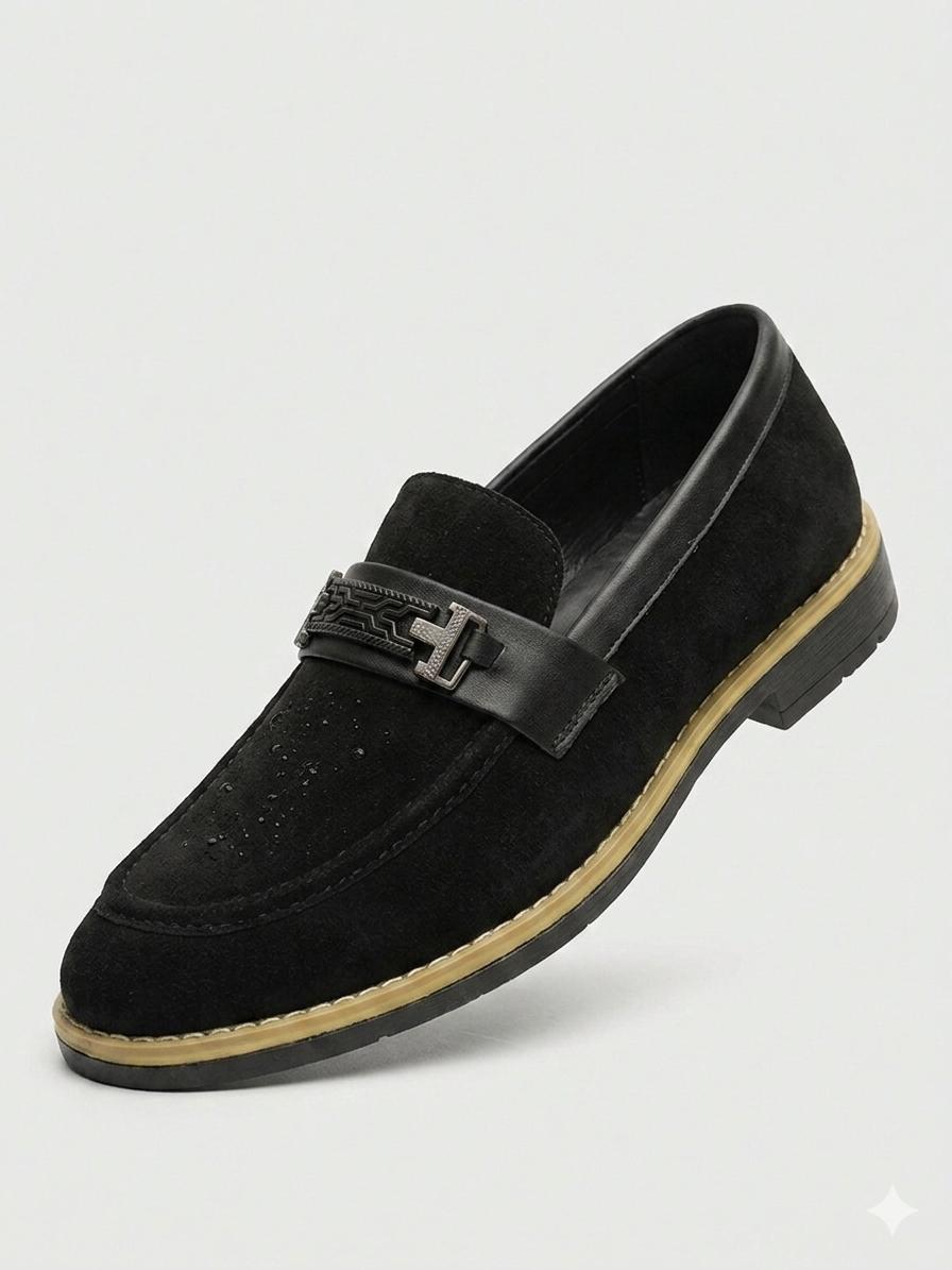 Men’s Black Suede Loafers