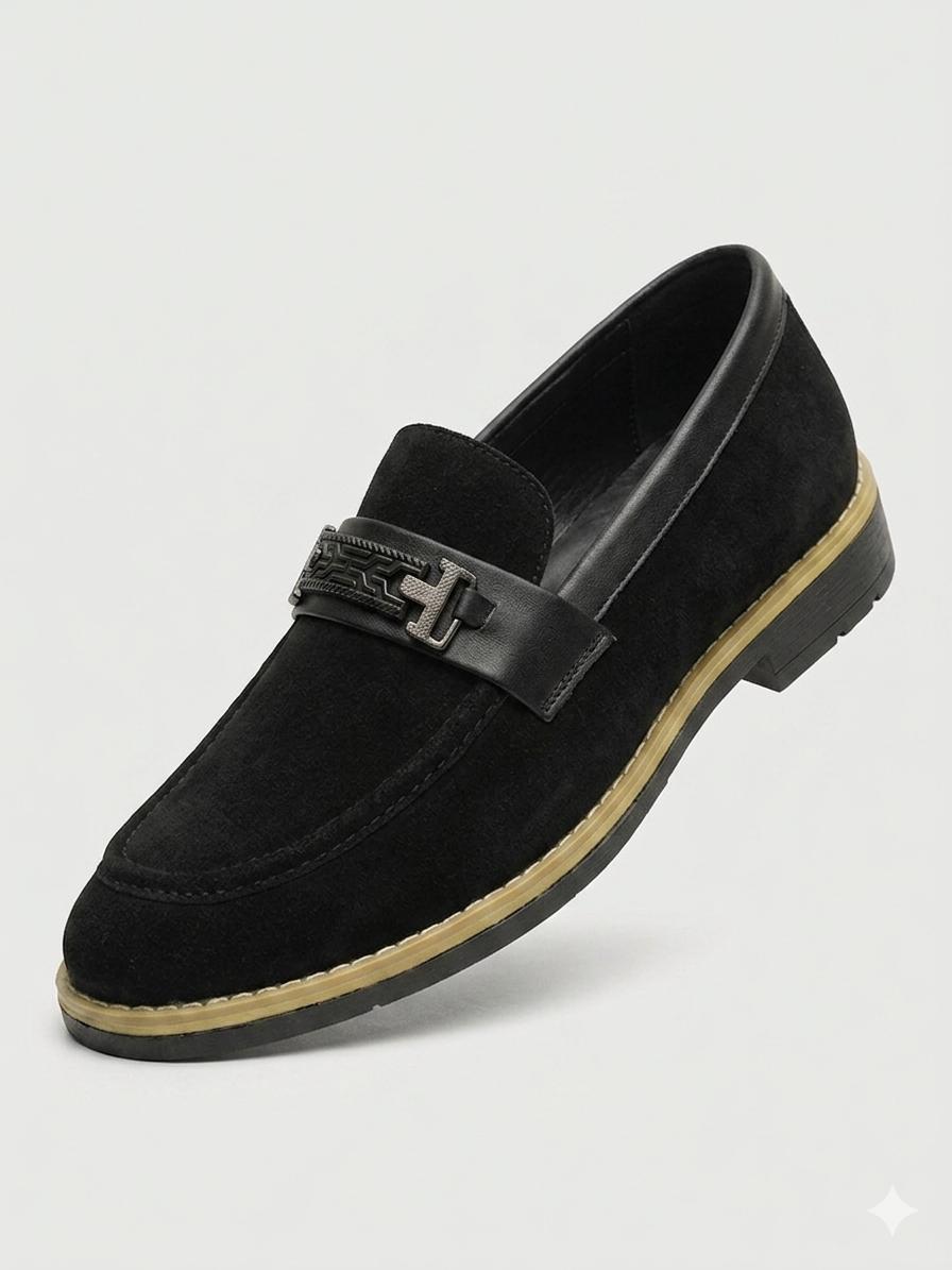 Men’s Black Suede Loafers