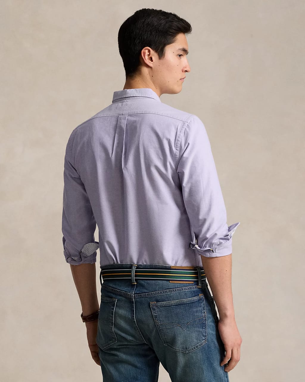 Lavendar Oxford Shirt ( green logo)