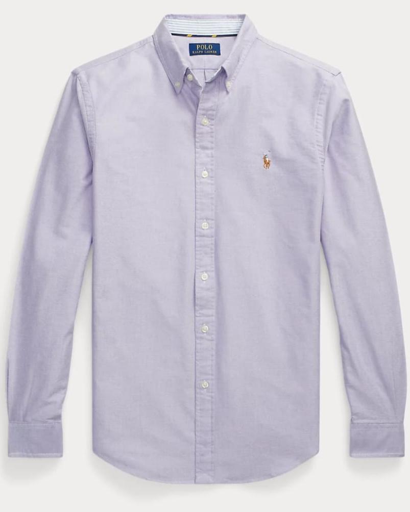 Lavendar Oxford Shirt ( green logo)
