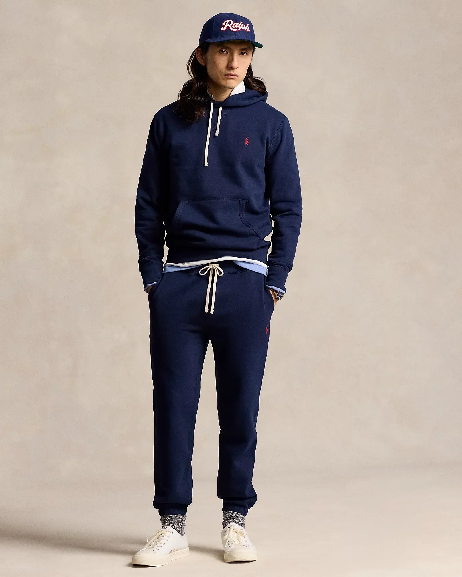 RL Fleece Hoodie (Navy Blue)