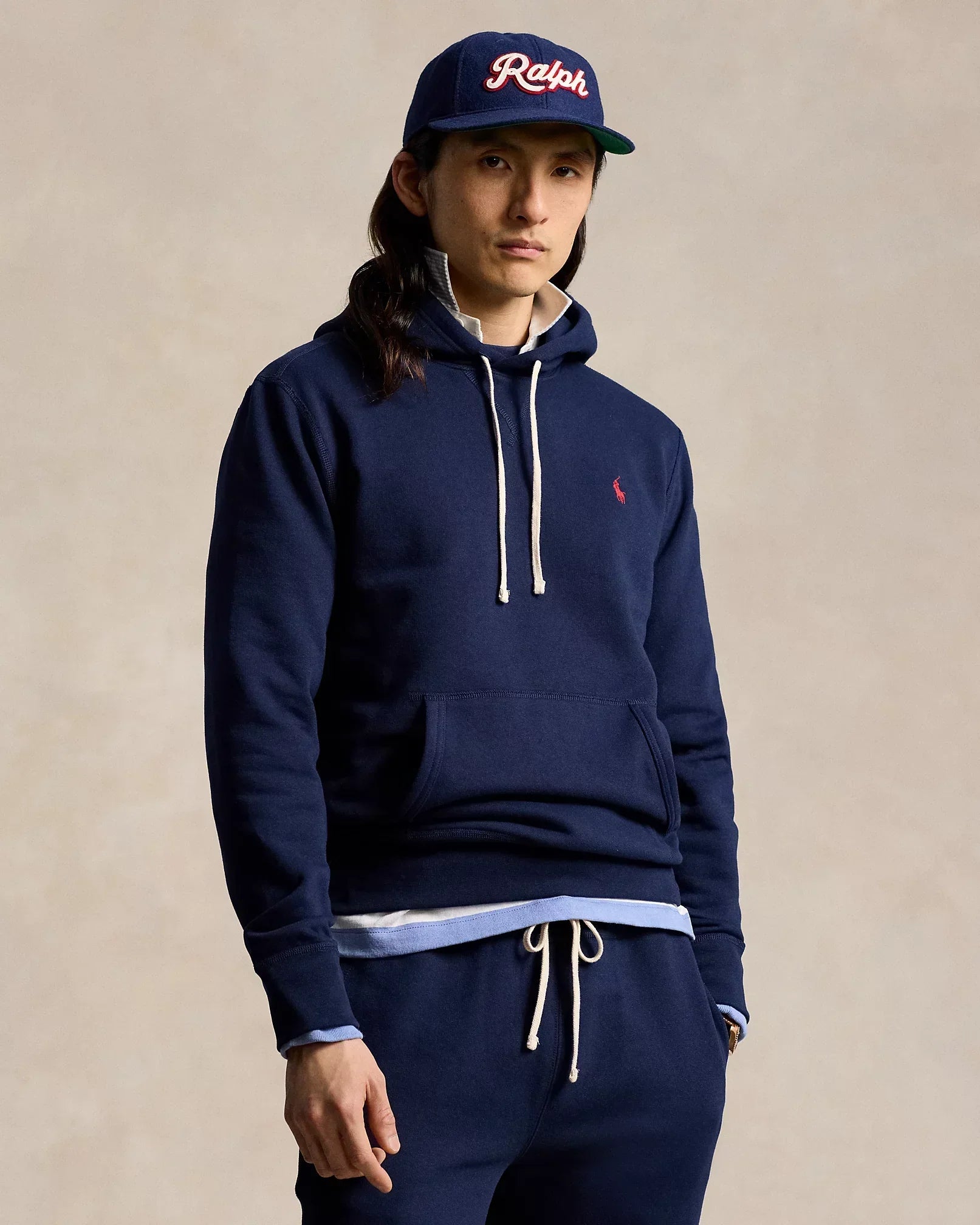 RL Fleece Hoodie (Navy Blue)