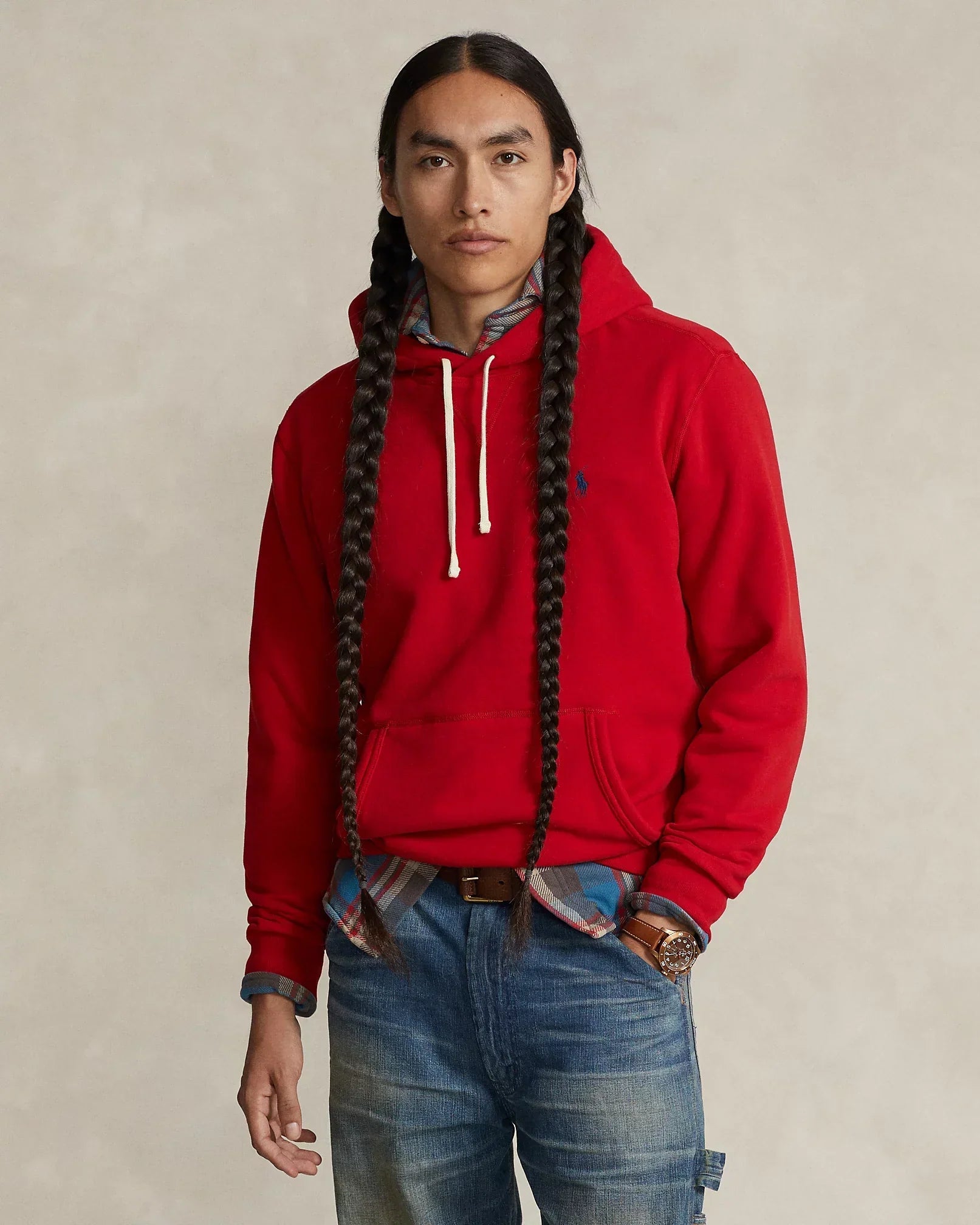 RL Fleece Hoodie (Red)