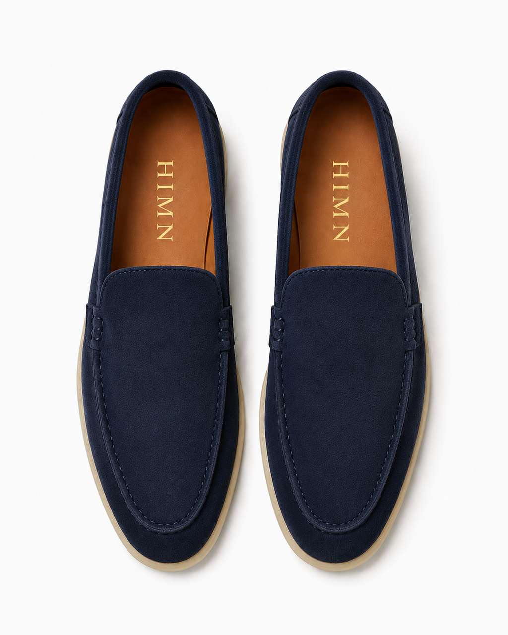 Azure Navy Suede Loafers
